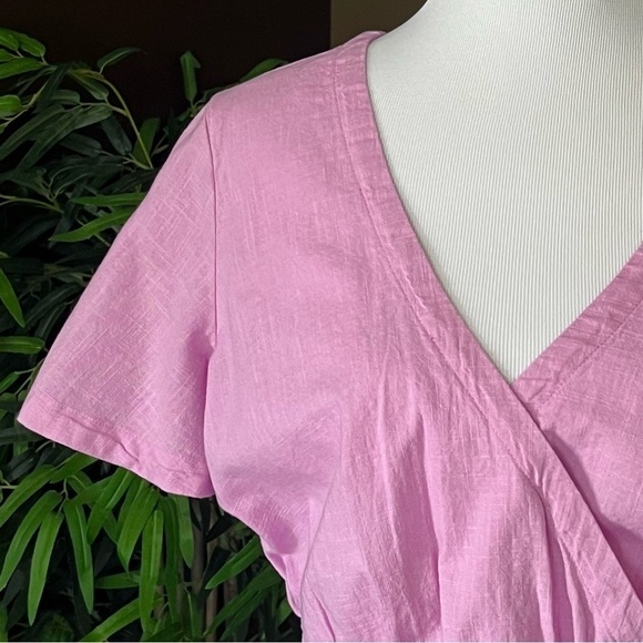 Abound Pink Wrap Crop Top Blouse Small NWT - Picture 6 of 11